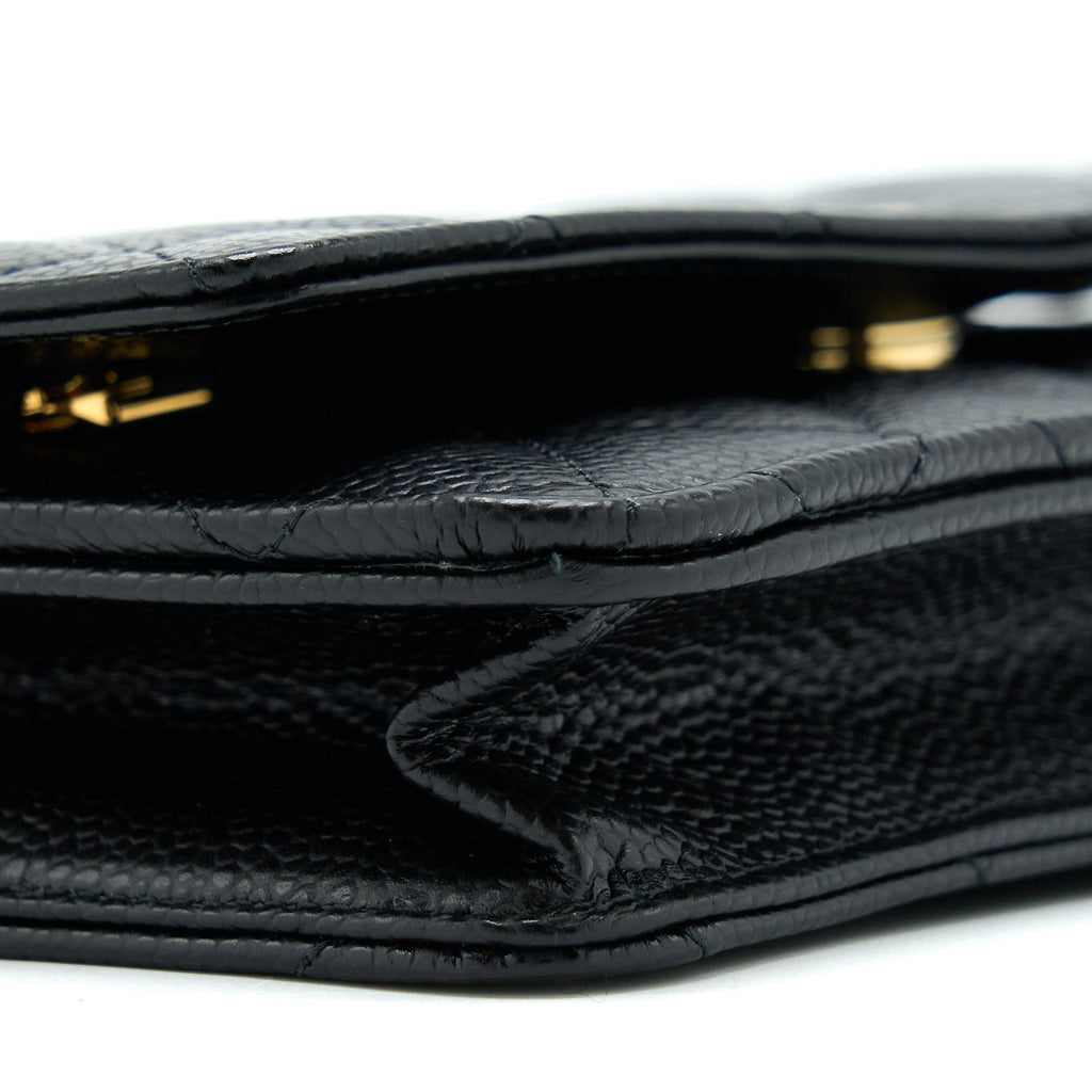 Chanel Classic Wallet On Chain Caviar Black  (Microchip)