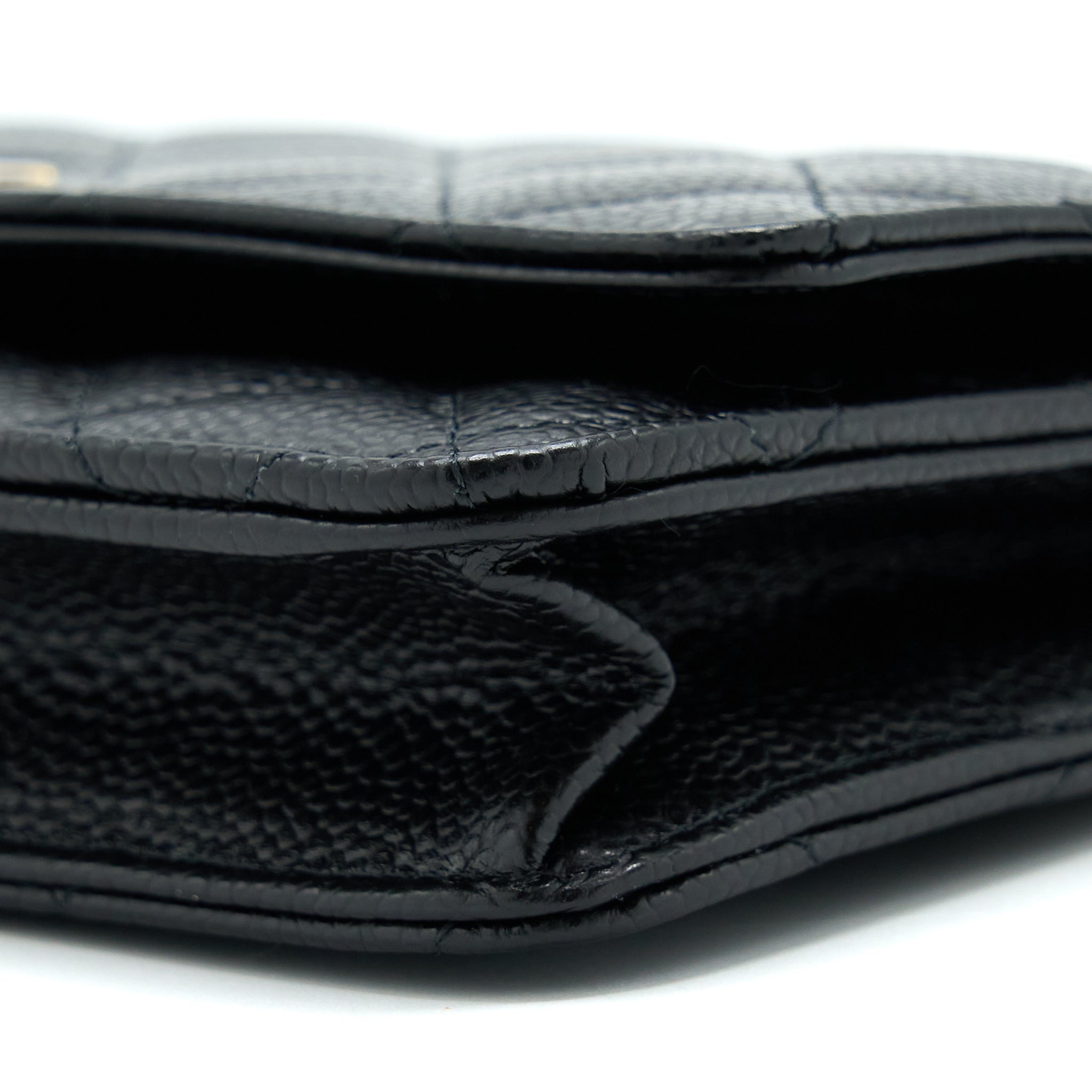 Chanel Classic Wallet On Chain Caviar Black  (Microchip)