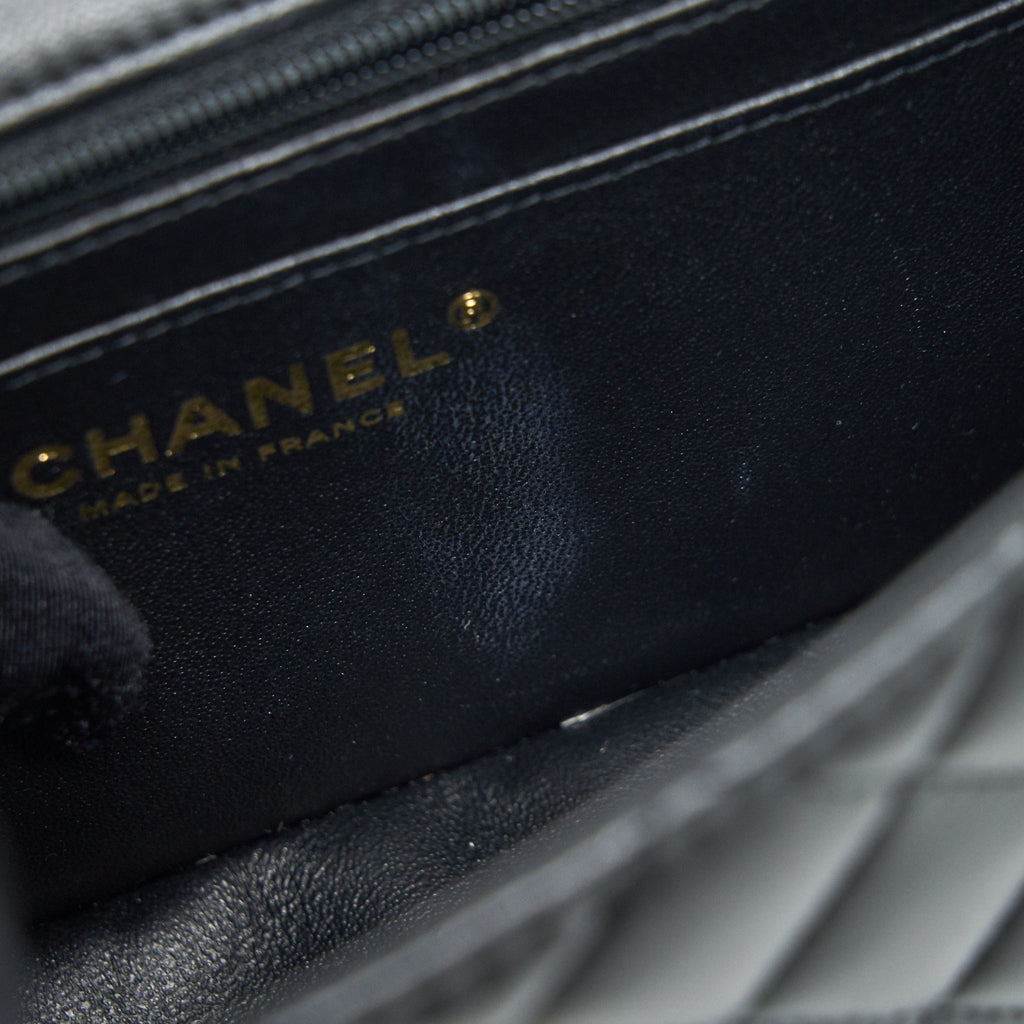Chanel Top handle rectangular flap bag lambskin