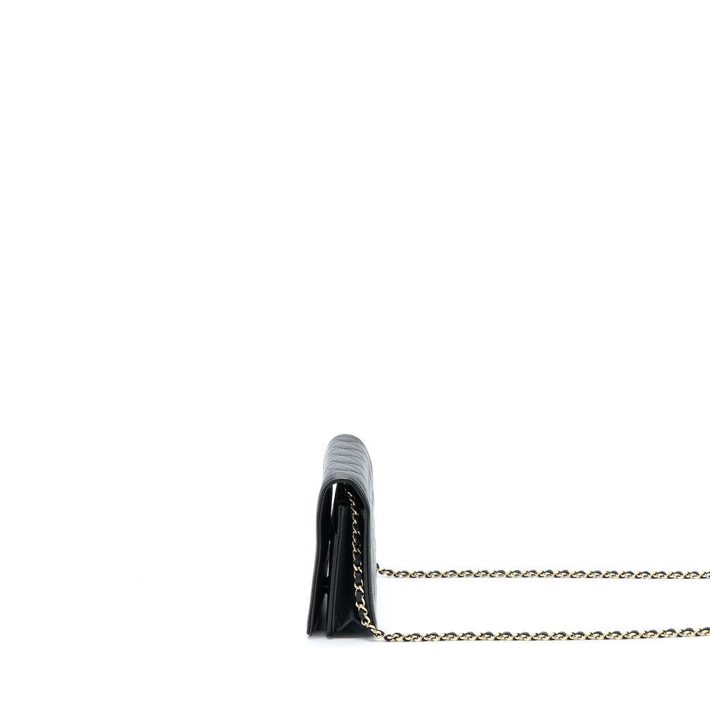 Chanel Boy Wallet On Chain Caviar Black L