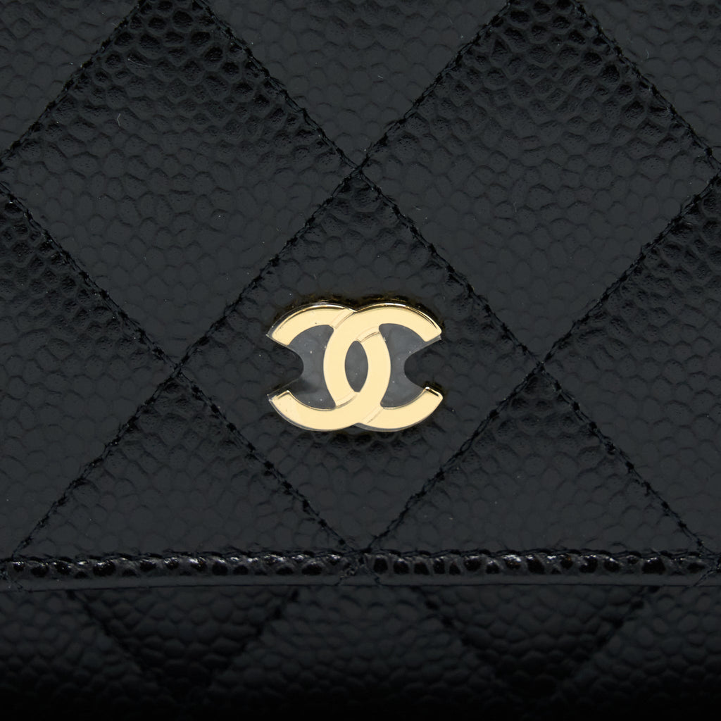 Chanel Classic Wallet On Chain Caviar Black  (Microchip)