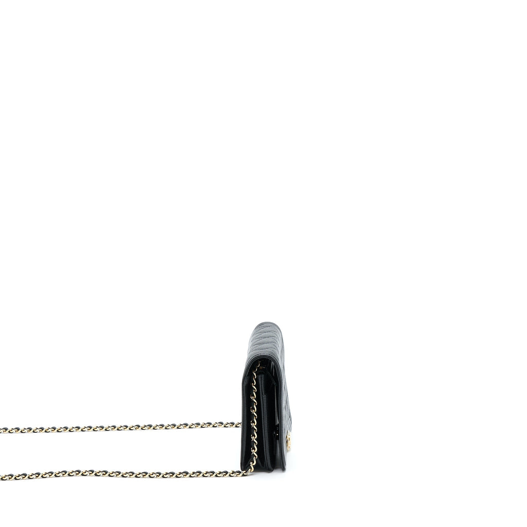 Chanel Boy Wallet On Chain Caviar Black L