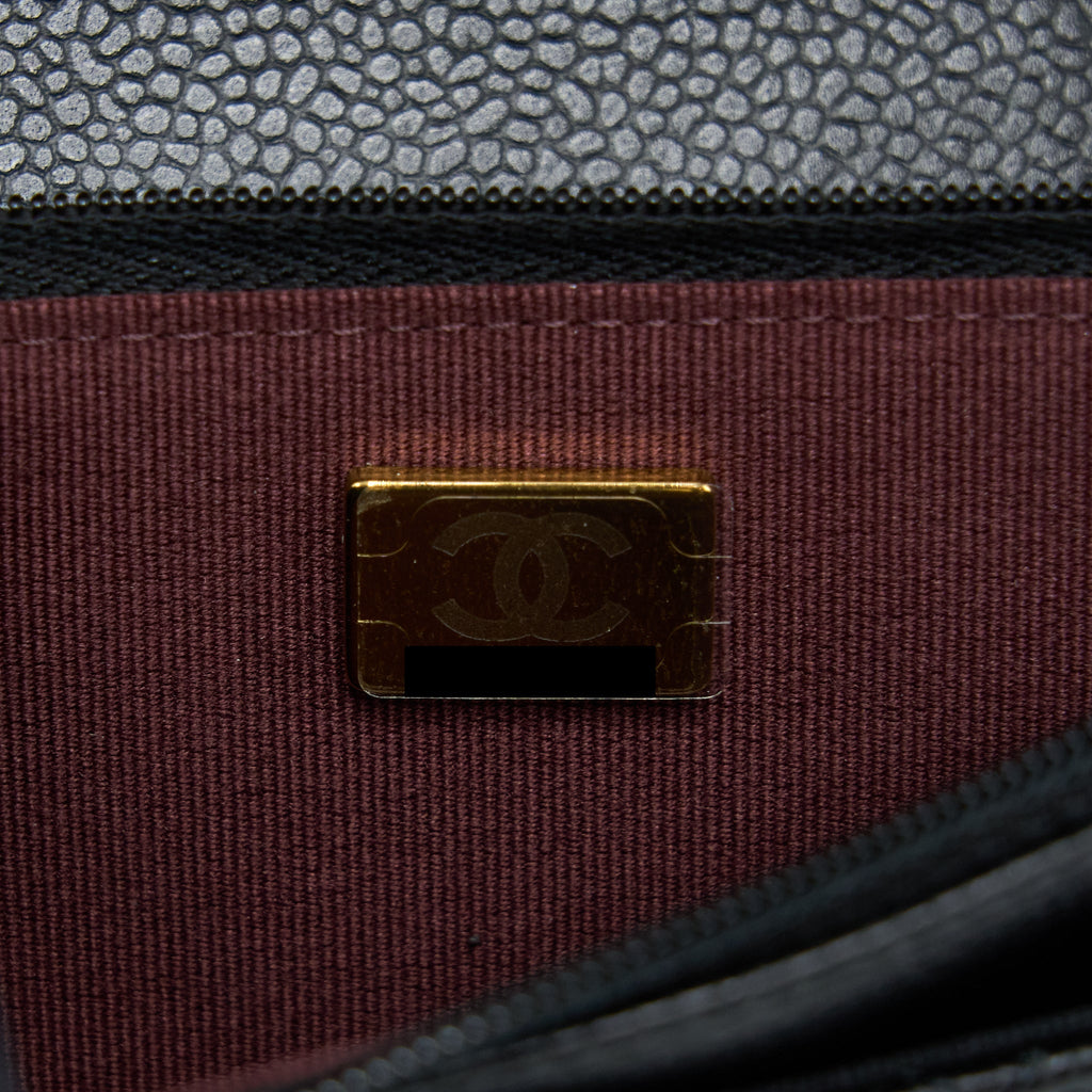 Chanel Classic Wallet On Chain Caviar Black  (Microchip)