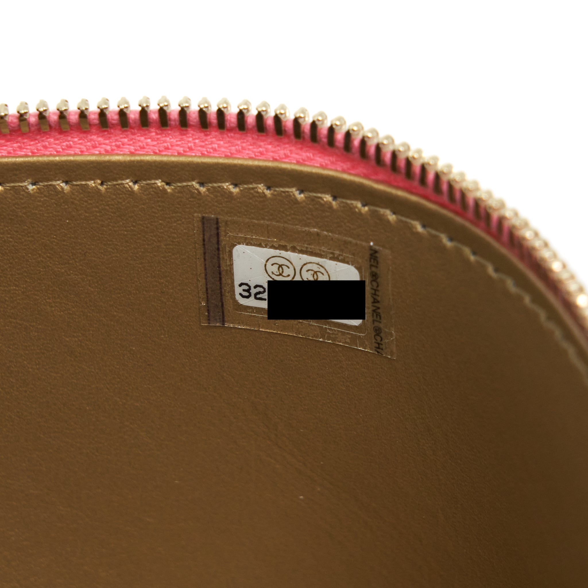 Chanel 22S Pearl Crush Long Vanity With Chain Lambskin Pink