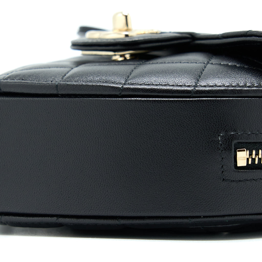 Chanel 22S Small Heart Bag Lambskin Black L
