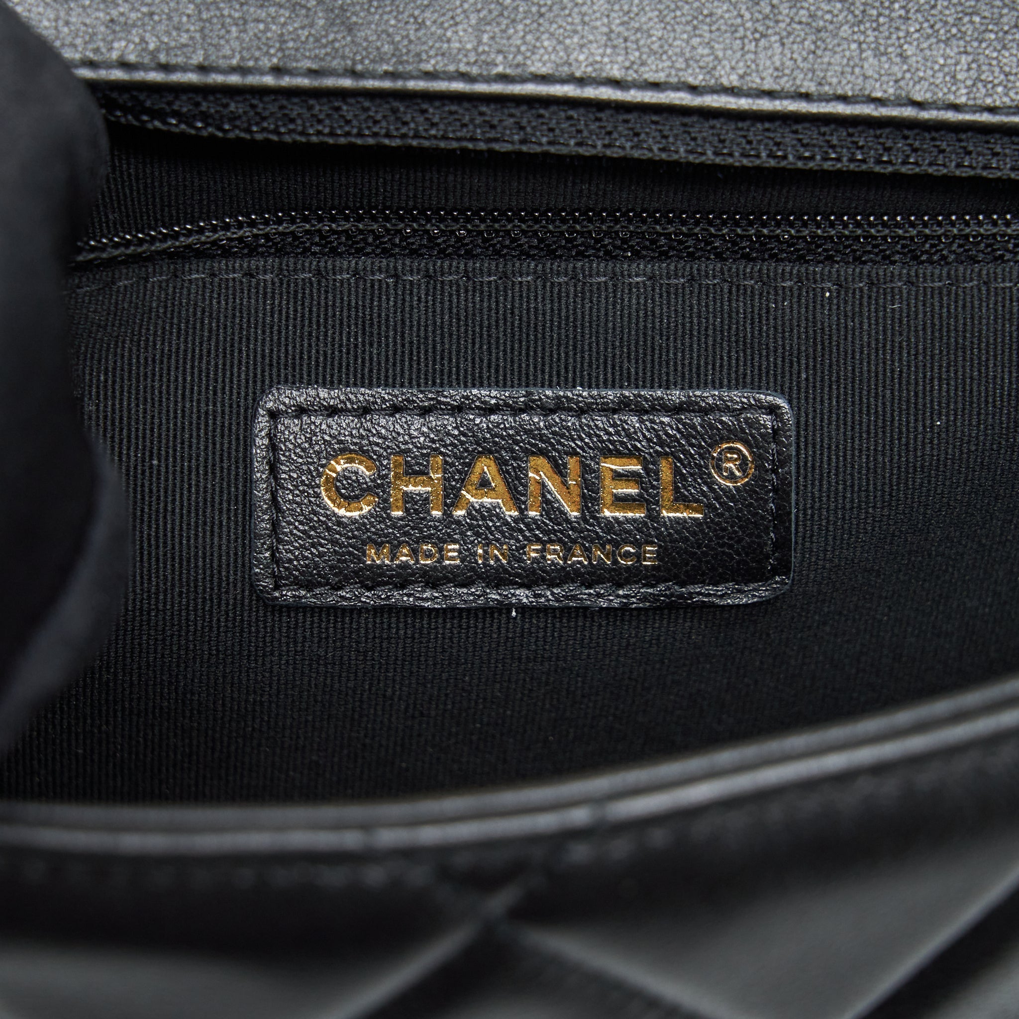 Chanel Quilted Medium Square Flap Bag Lambskin Black Brushed