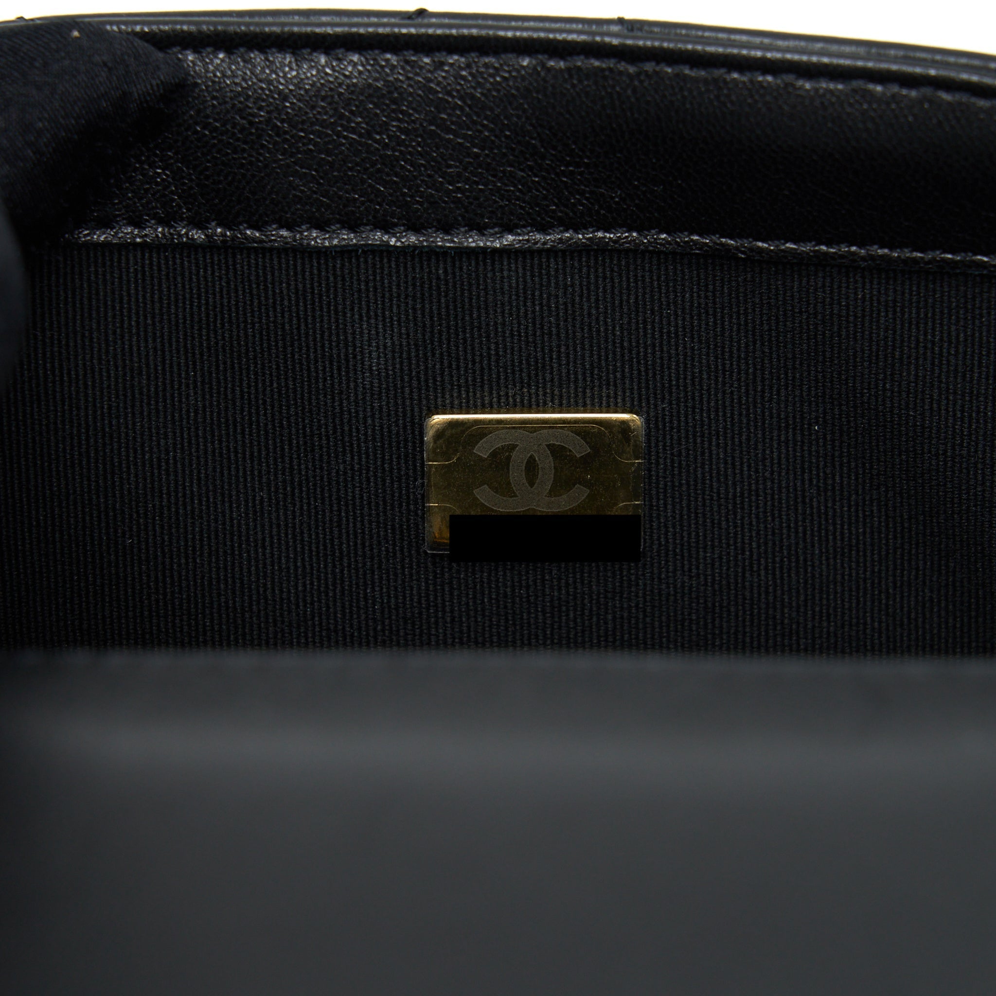 Chanel Quilted Medium Square Flap Bag Lambskin Black Brushed