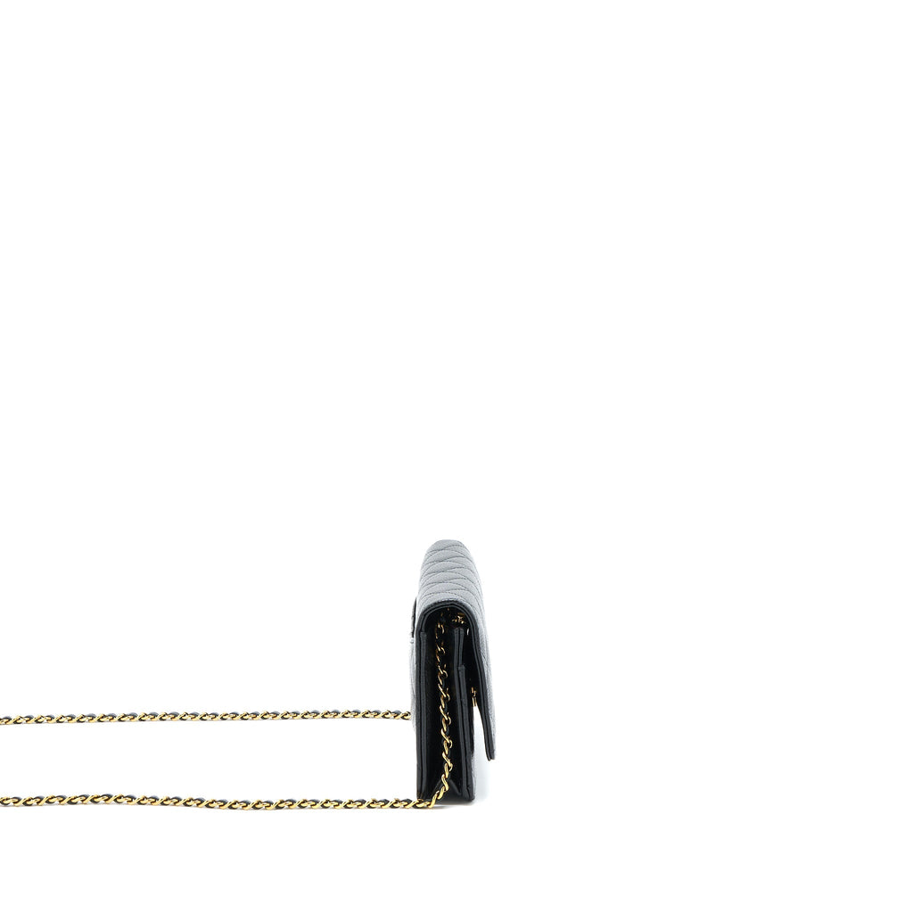 Chanel Classic Wallet On Chain Caviar Black  (Microchip)