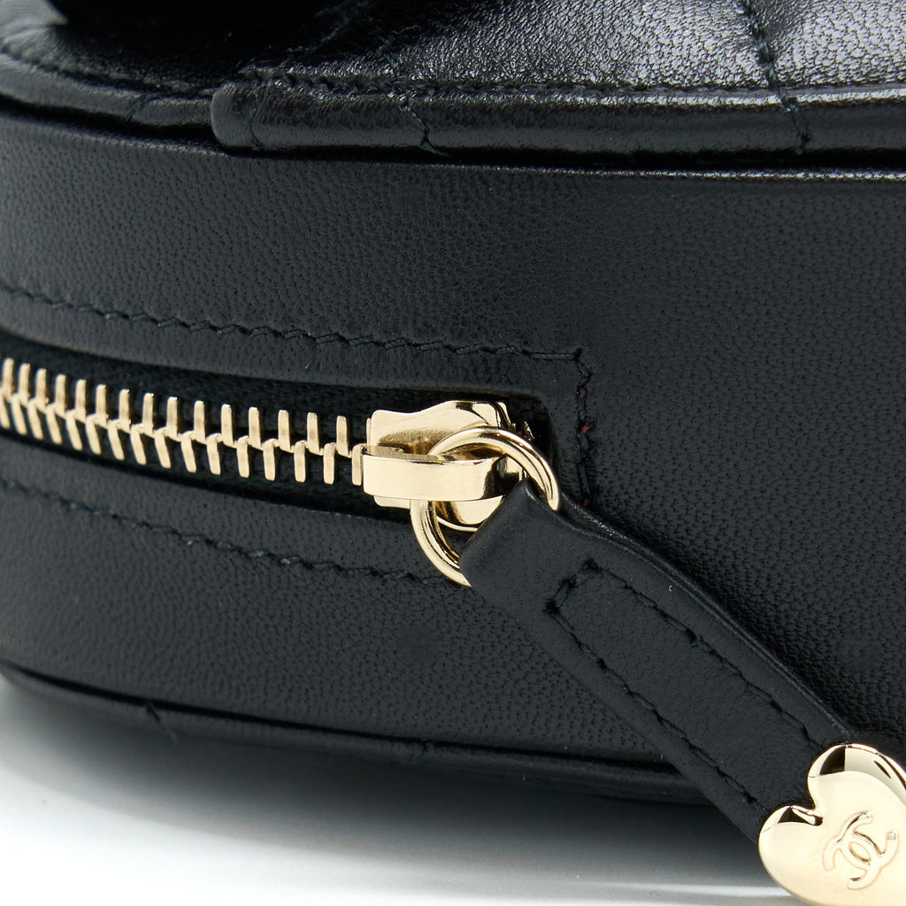 Chanel 22S Small Heart Bag Lambskin Black L