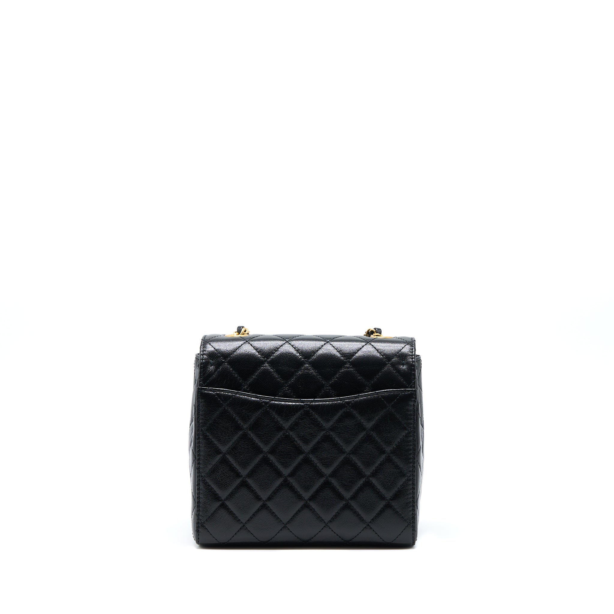 Chanel 22K Retro Classic New Square Flap Bag Goatskin Black  (Microchip)
