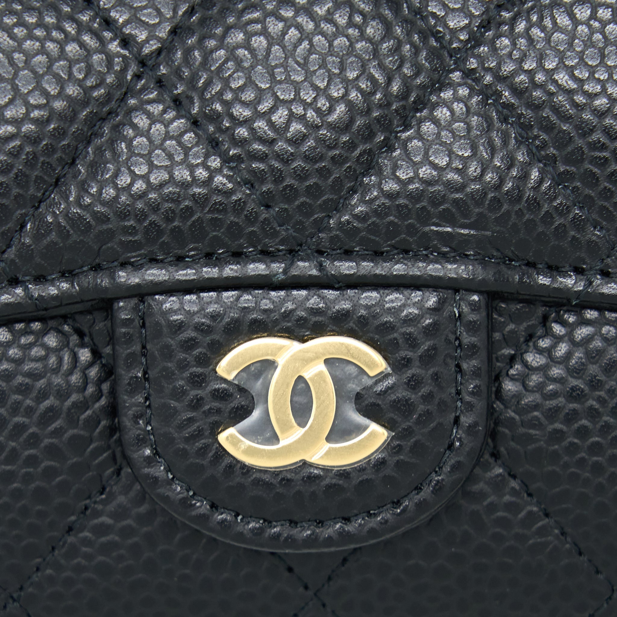 Chanel Classic Flap Cardholder Caviar Black (Microchip)