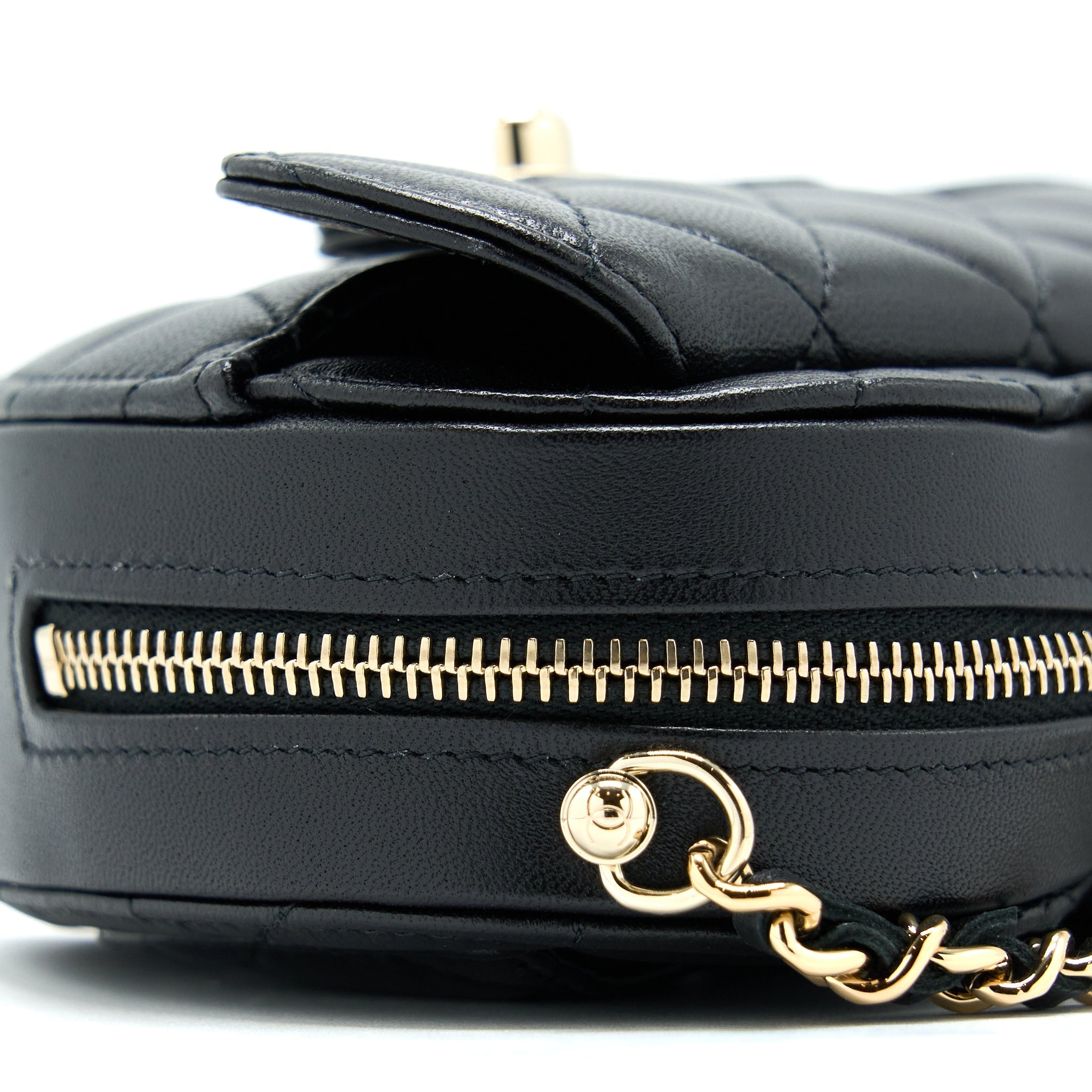 Chanel 22S Small Heart Bag Lambskin Black L