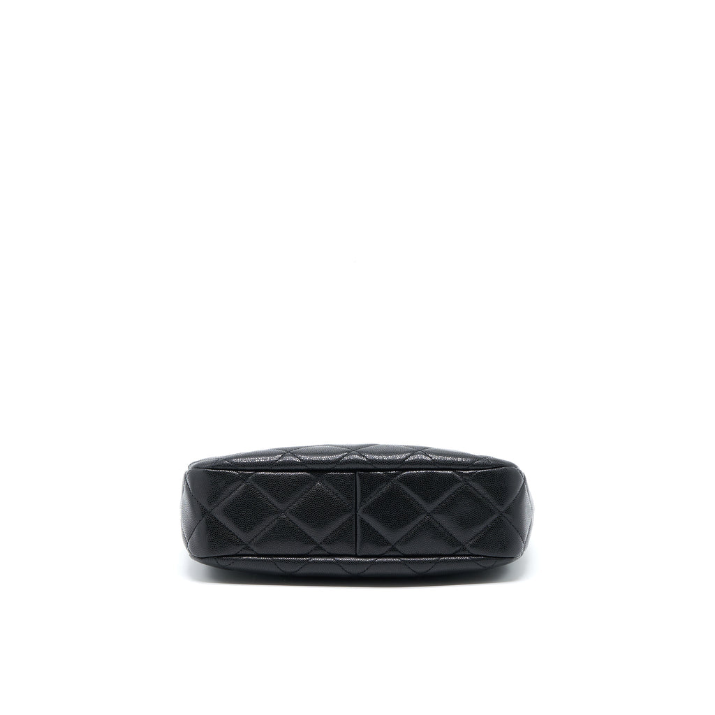 Chanel 22A Twist Your Buttons Hobo Shoulder Bag Caviar Black  (Microchip)