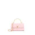 Chanel 22B Flap Bag Enamel/CC Logo Top Handle Lambskin NJ523 Light Pink Brushed