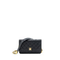 Chanel 22A Twist your button Wallet On Chain Caviar Black  (Microchip)