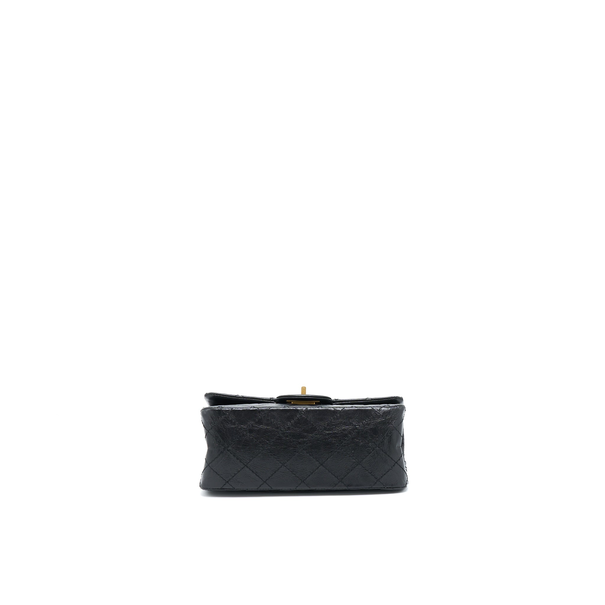 Chanel Mini 2.55 Reissue Flap Bag Aged Calfskin Black Brushed