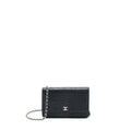 Chanel Camellia Wallet On Chain Lambskin Black