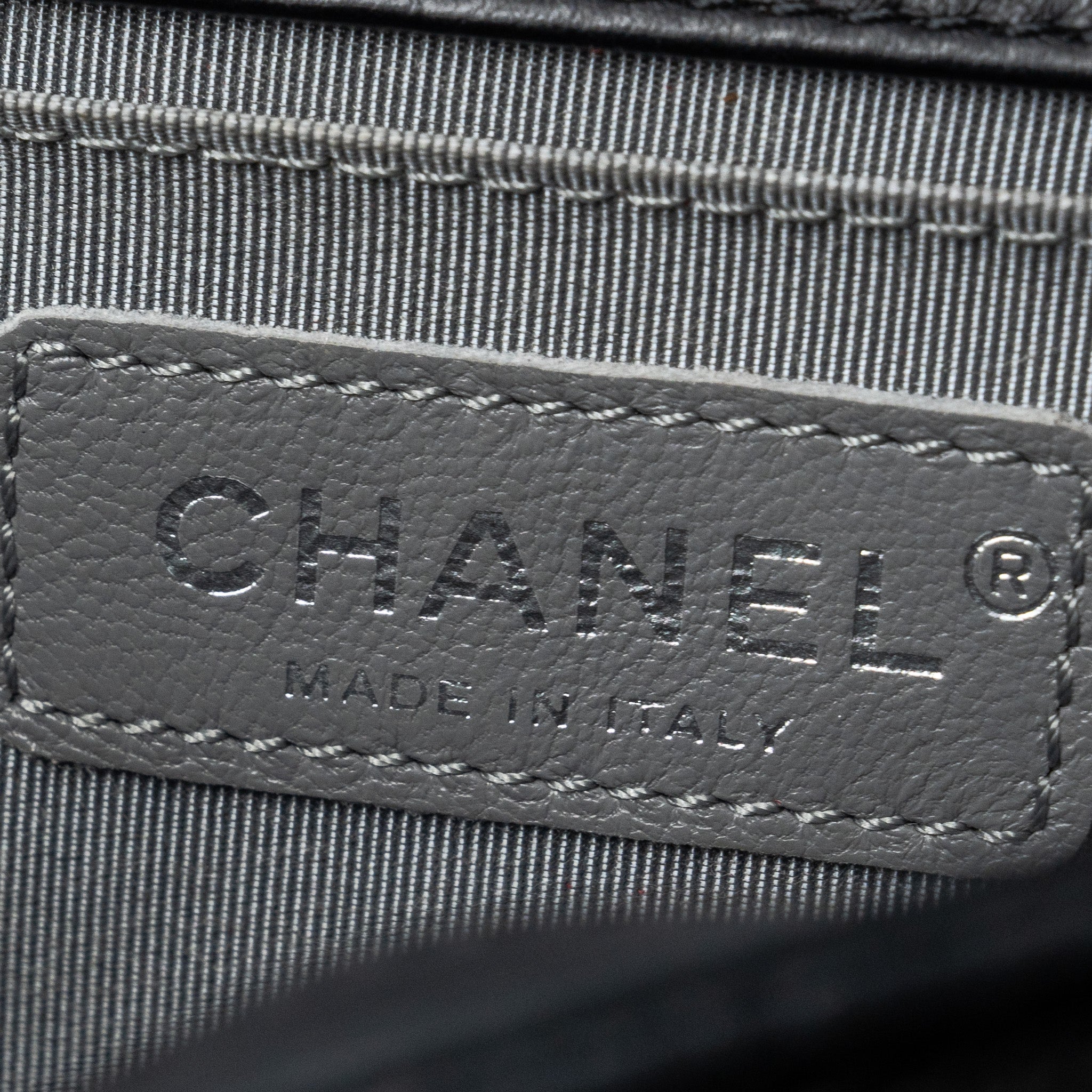 Chanel medium boy bag calfskin black multicolour hardware