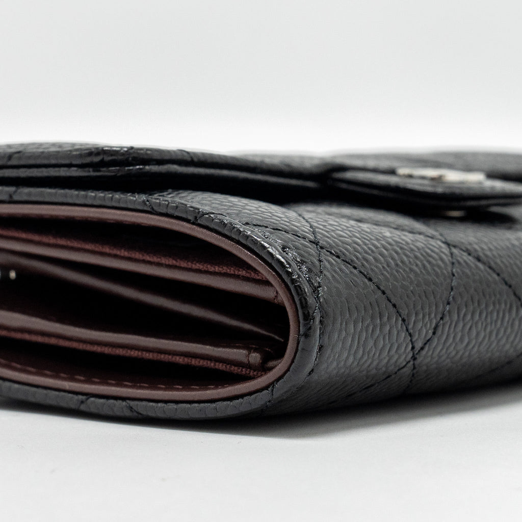 Chanel Classic Flap Wallet Caviar Black  (Microchip)