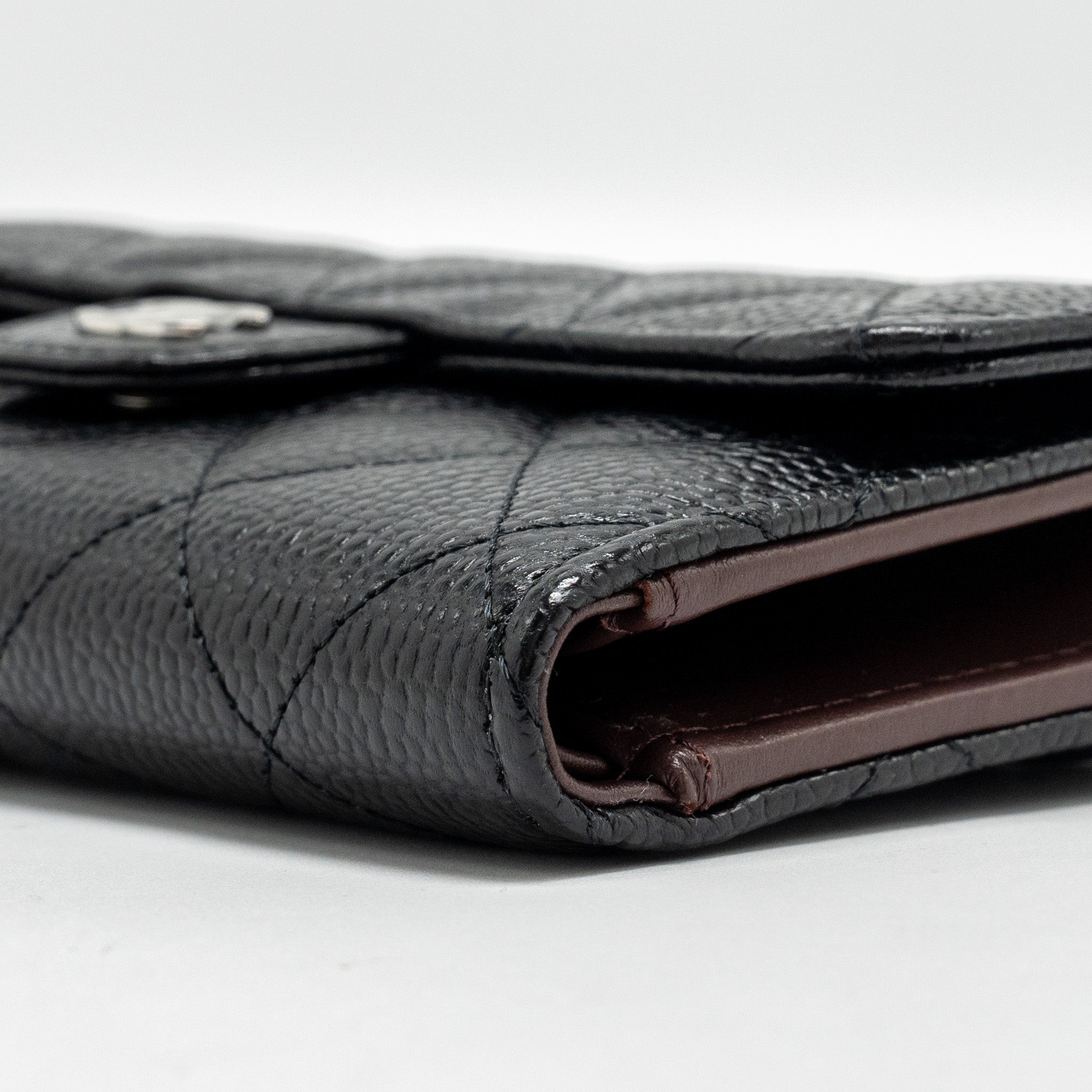 Chanel Classic Flap Wallet Caviar Black  (Microchip)