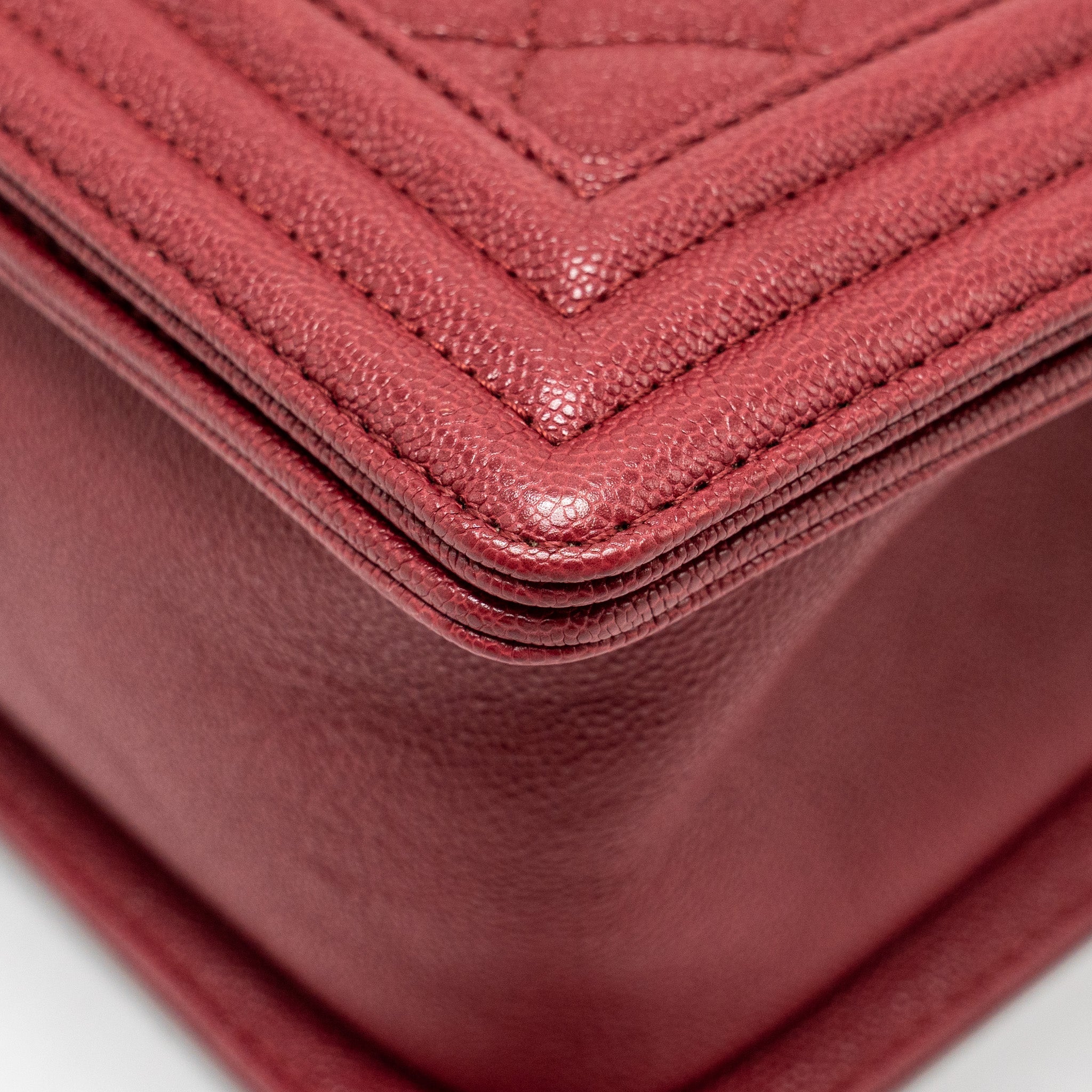 Chanel Medium Boy Bag Caviar Red