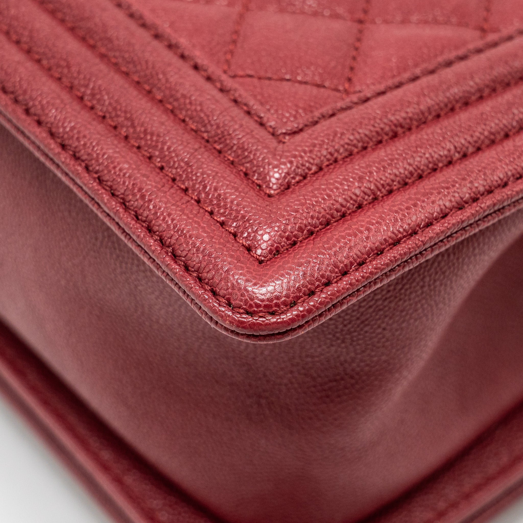 Chanel Medium Boy Bag Caviar Red