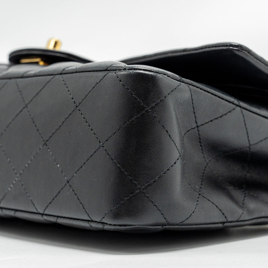 Chanel  Medium Classic Double  Flap Bag Lambskin Black