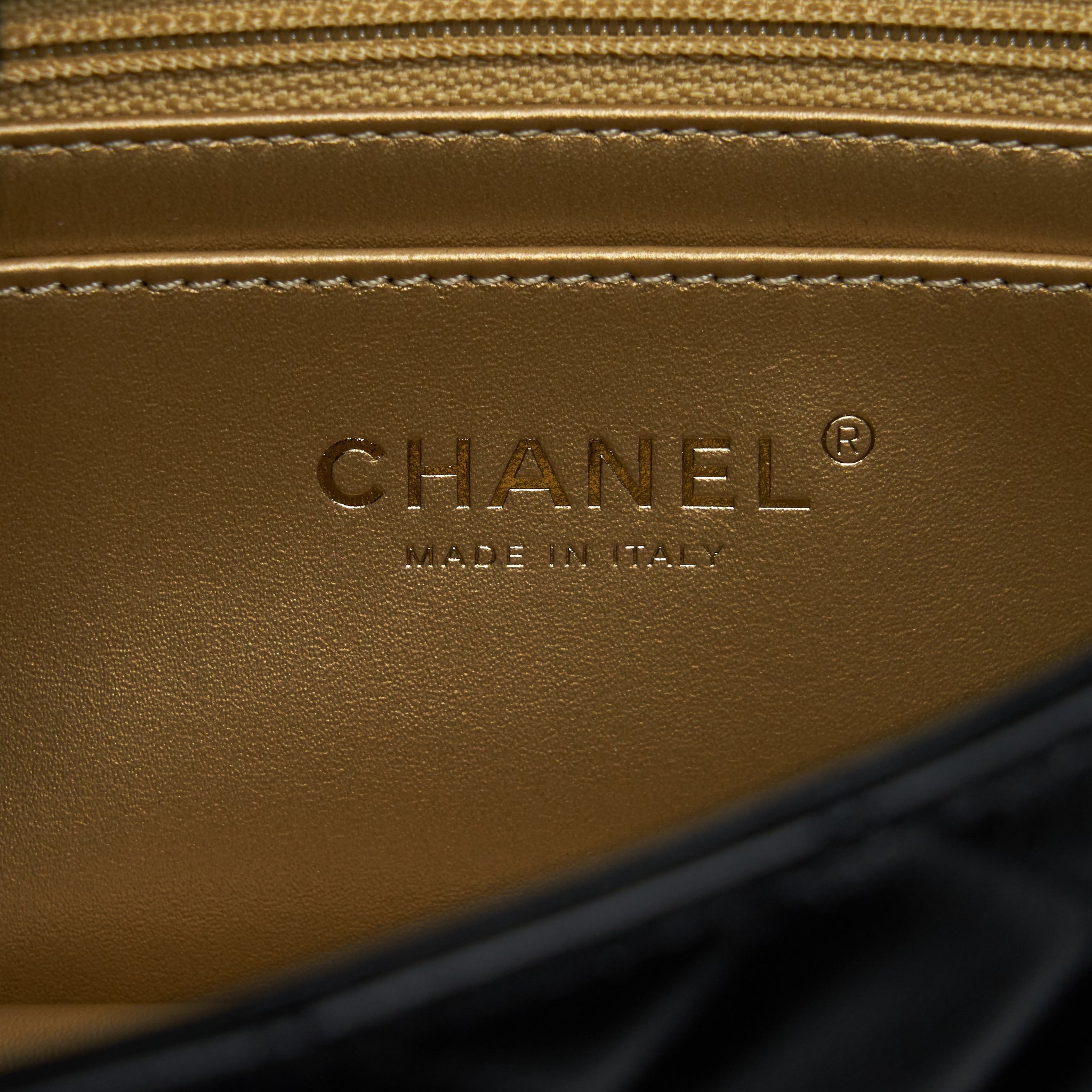 Chanel 22S Pearl Crush Mini Rectangular Flap Bag Lambskin Black