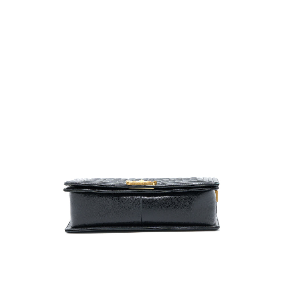 Chanel Boy Bag 28cm Caviar Black Brushed