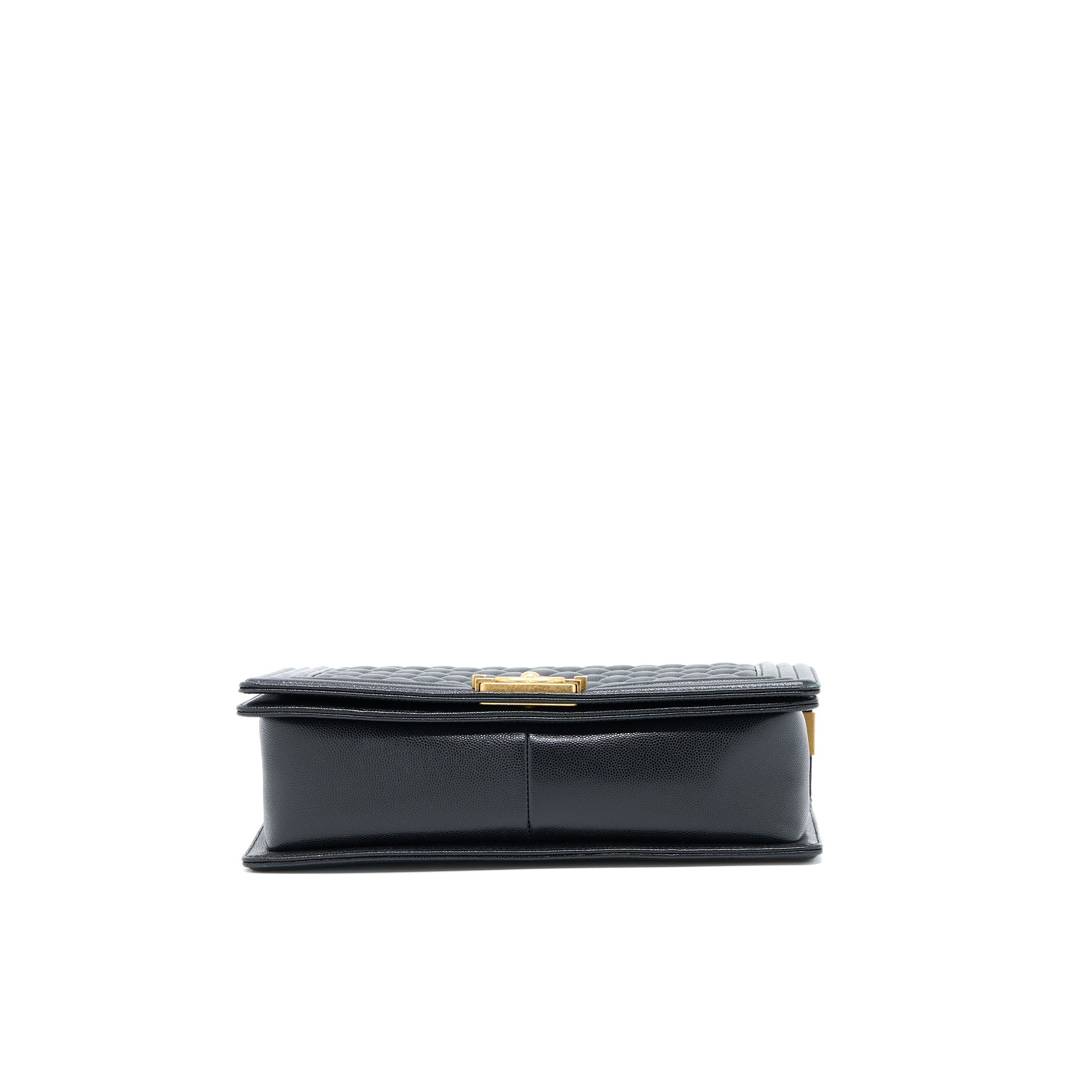 Chanel Boy Bag 28cm Caviar Black Brushed