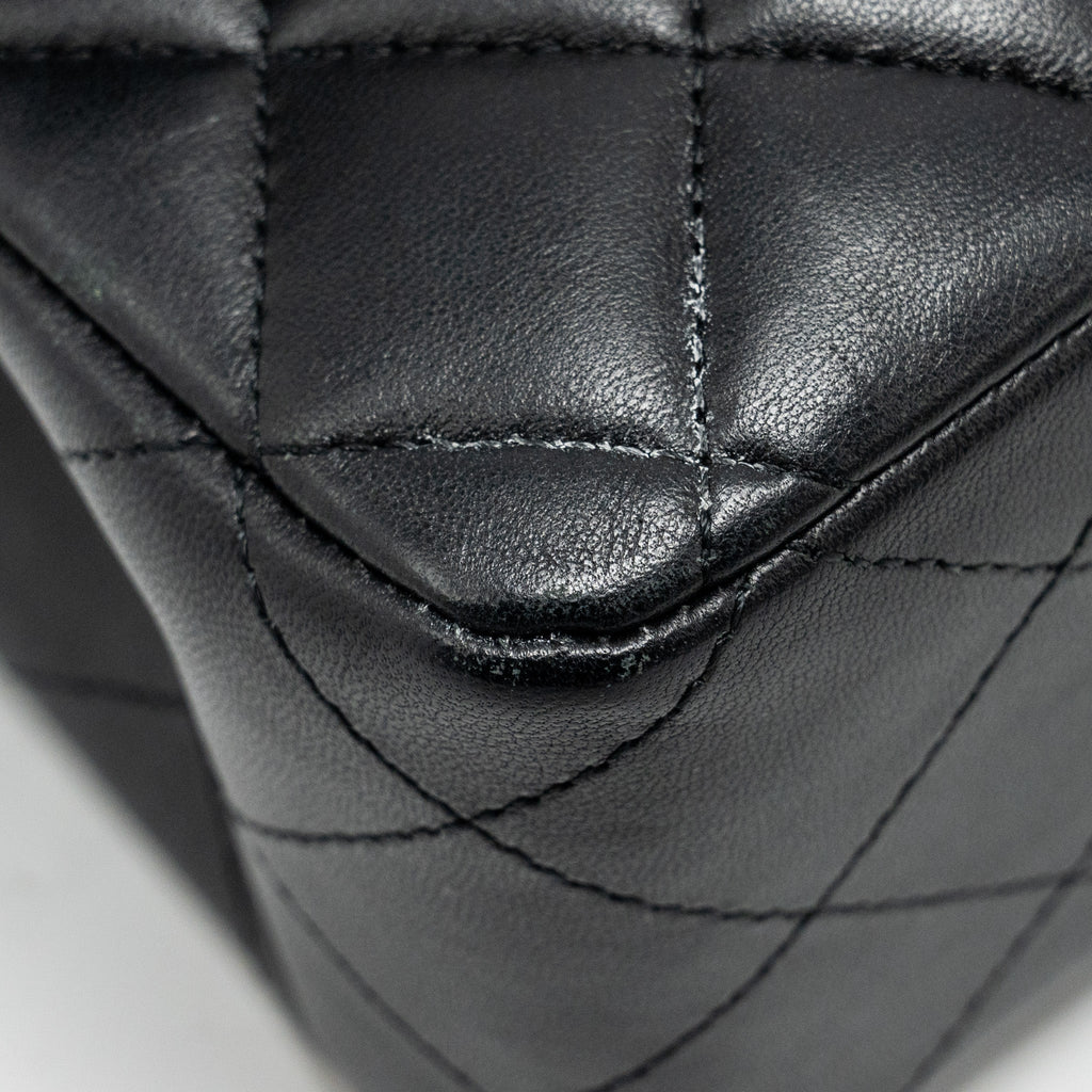 Chanel  Medium Classic Double  Flap Bag Lambskin Black