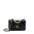 Chanel Small 19 Bag Lambskin Black Multicolour Hardware
