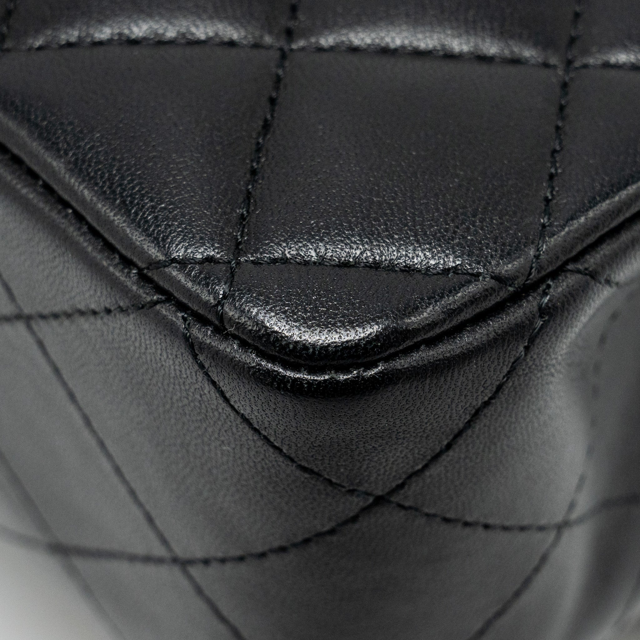 Chanel  Medium Classic Double  Flap Bag Lambskin Black