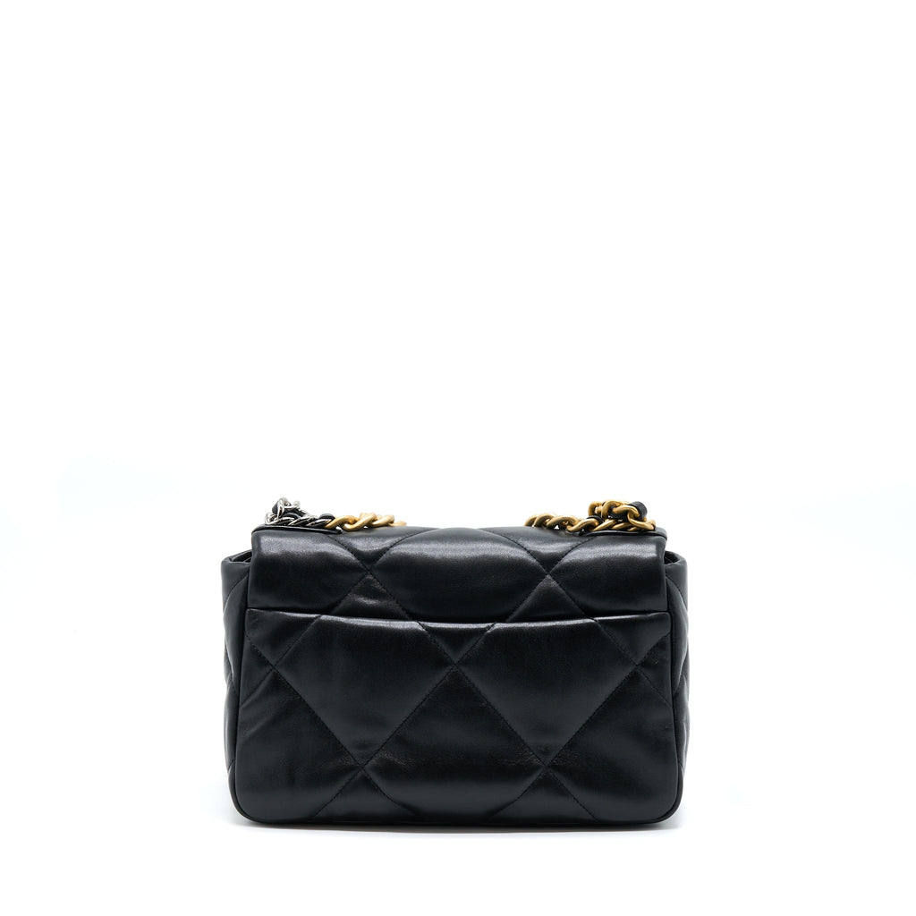 Chanel Small 19 Bag Lambskin Black Multicolour Hardware
