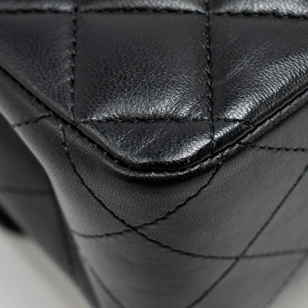 Chanel  Medium Classic Double  Flap Bag Lambskin Black