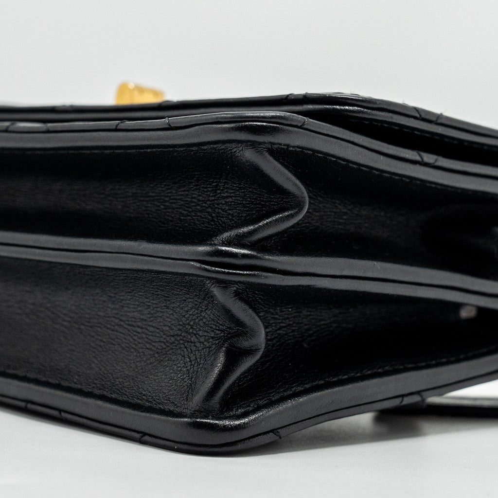 CHANEL Mini 2.55 Reissue Wallet On Chain Aged Calfskin Black  (Microchip)