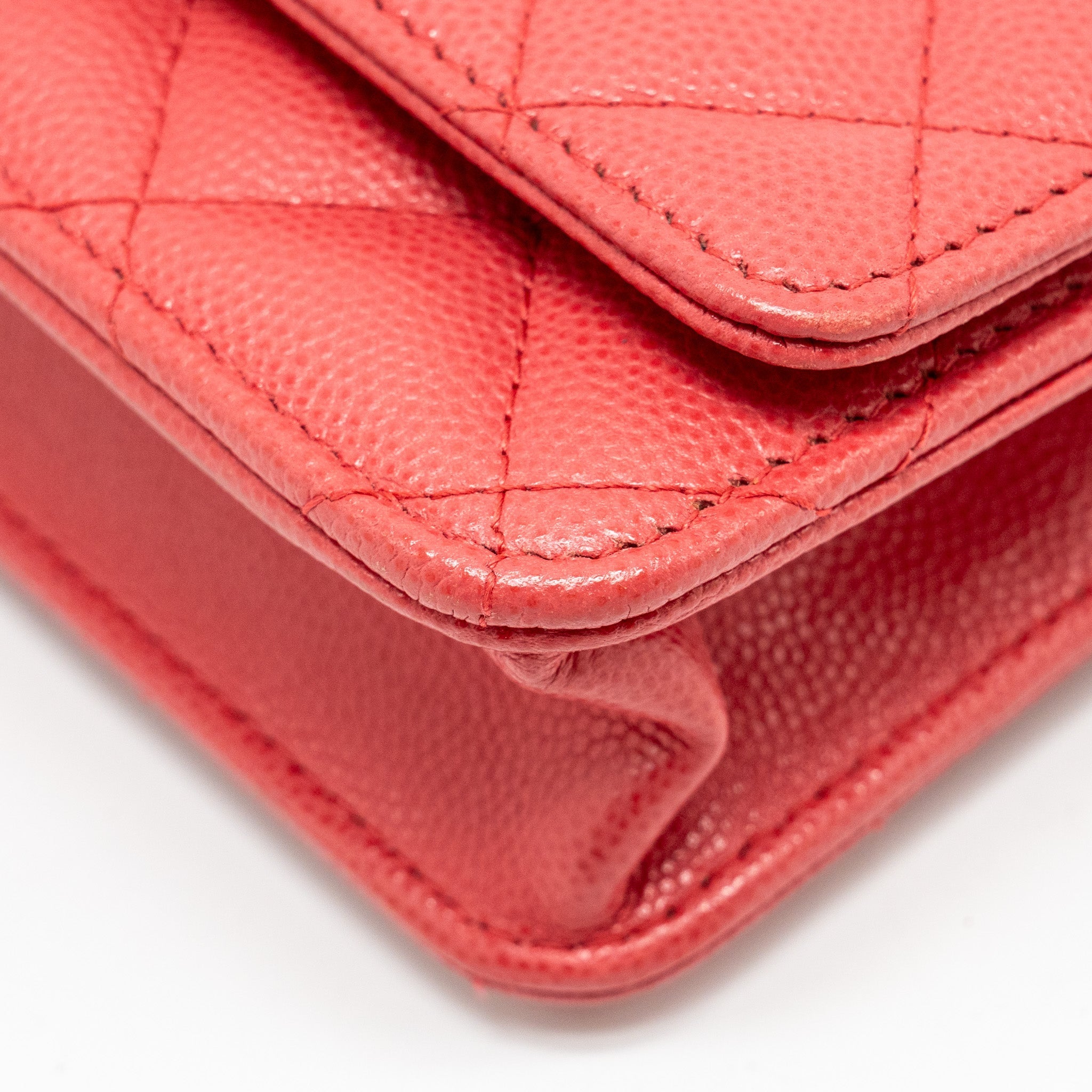 Chanel Classic Wallet on Chain Caviar Pink