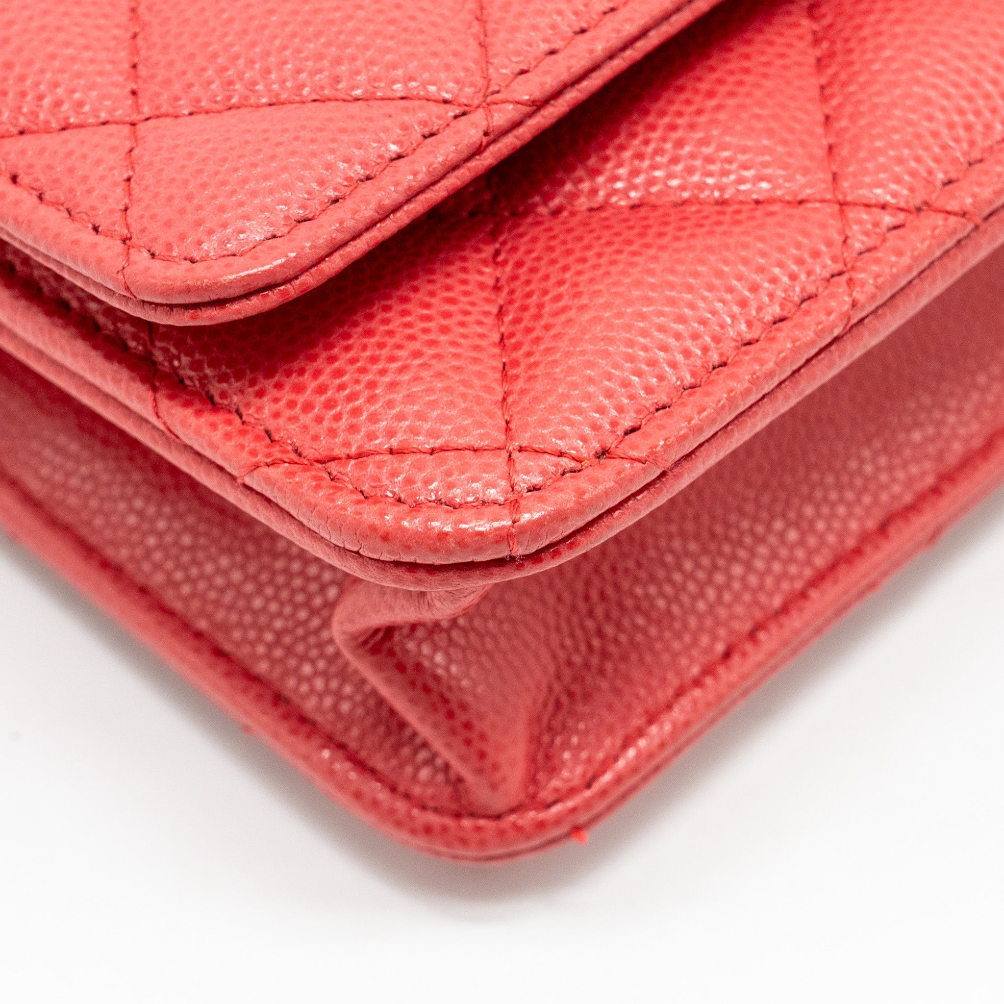 Chanel Classic Wallet on Chain Caviar Pink