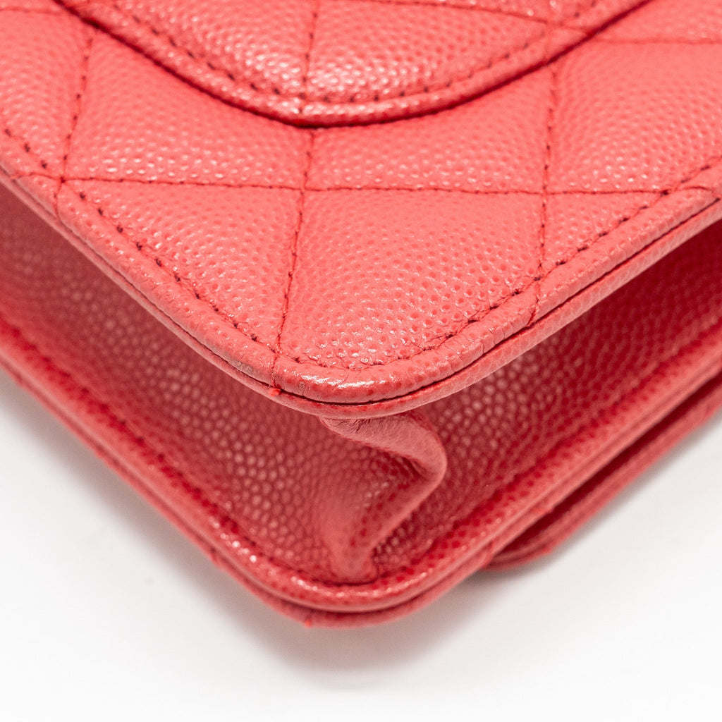 Chanel Classic Wallet on Chain Caviar Pink