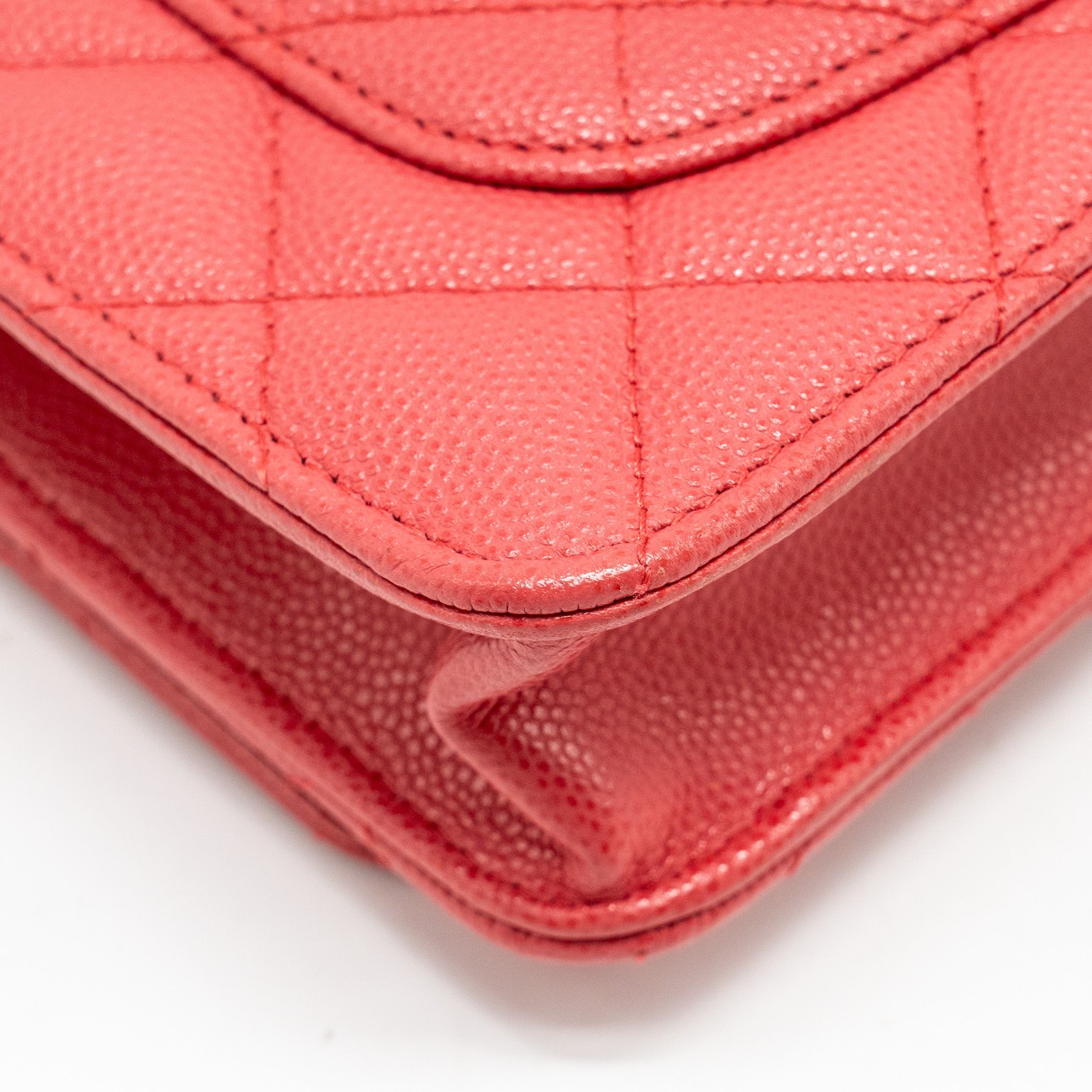 Chanel Classic Wallet on Chain Caviar Pink
