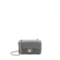Chanel 22A Mini Rectangular Flap Bag Lambskin Grey L