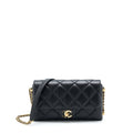 Chanel 21A Quilted Detailed Logo Flap Bag Lambskin Black  (Microchip)