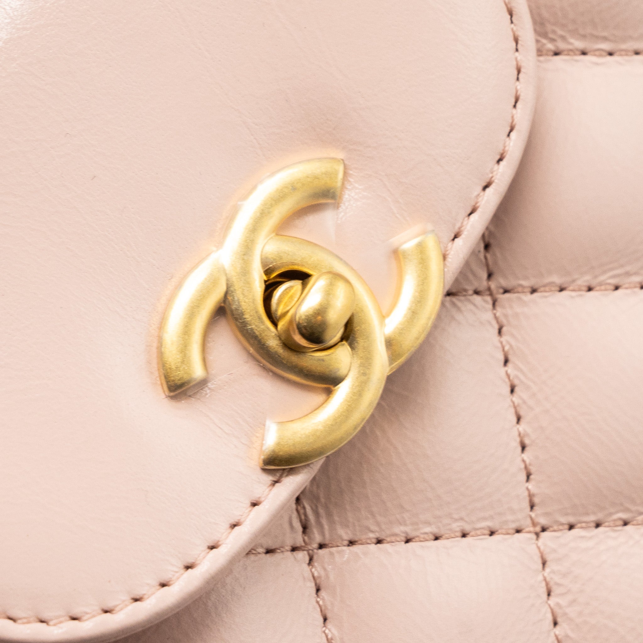 Chanel 23k Mini Shopping Bag Calfskin Light Pink  Brushed (Microchip)