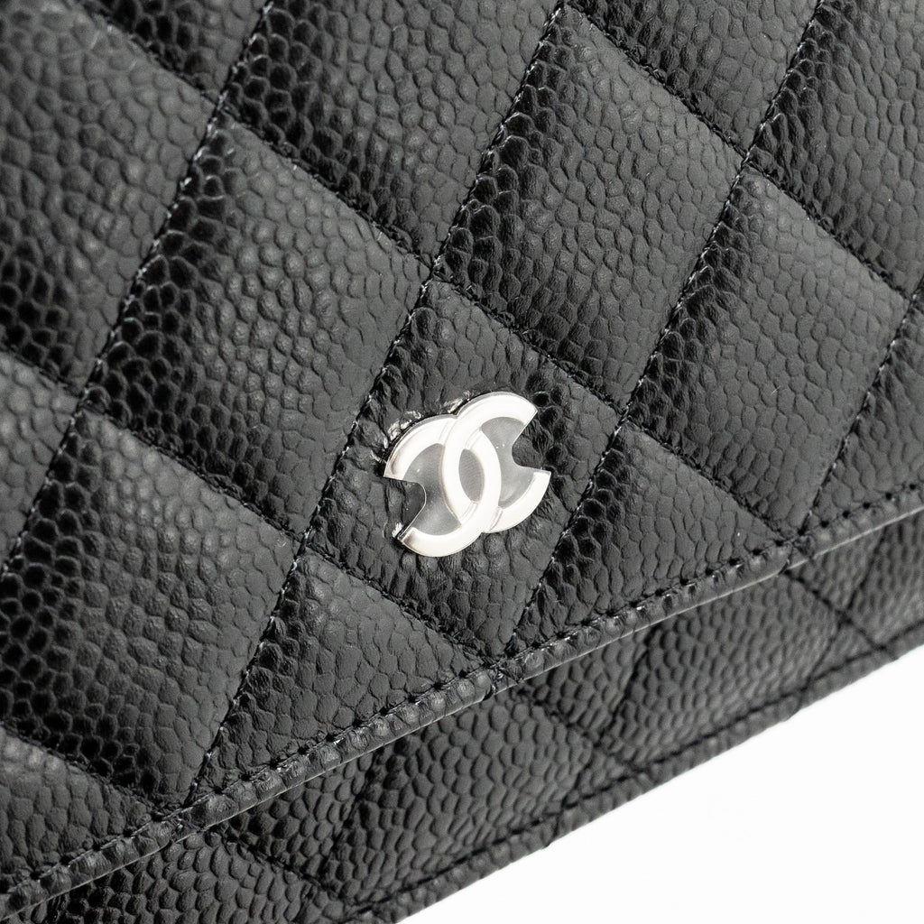 Chanel Classic Wallet On Chain Caviar Black  (Microchip)