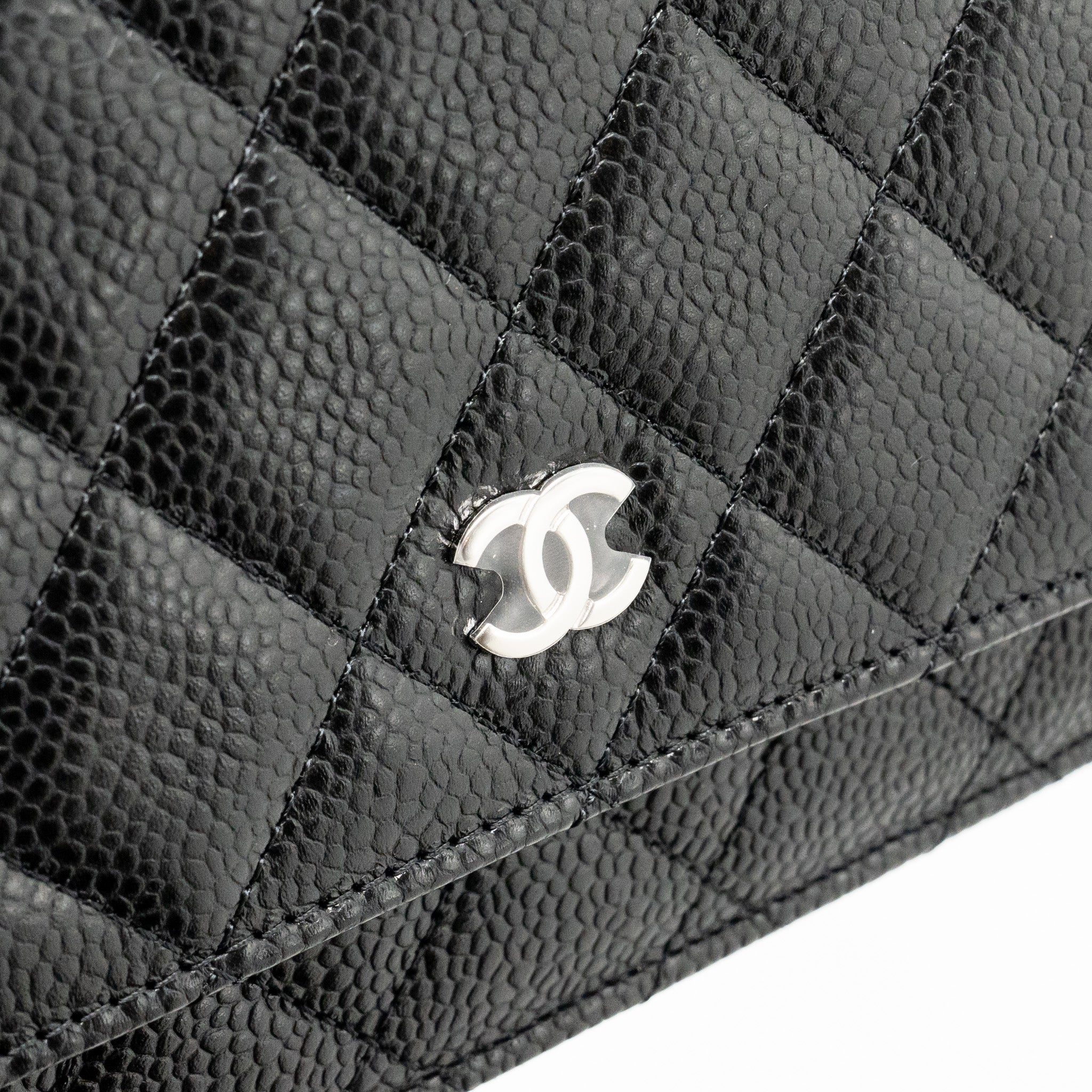 Chanel Classic Wallet On Chain Caviar Black  (Microchip)