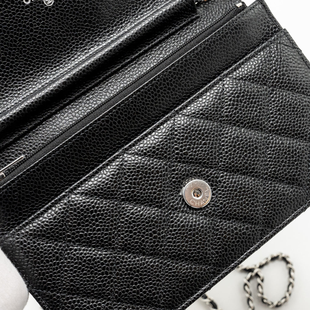 Chanel Classic Wallet On Chain Caviar Black  (Microchip)