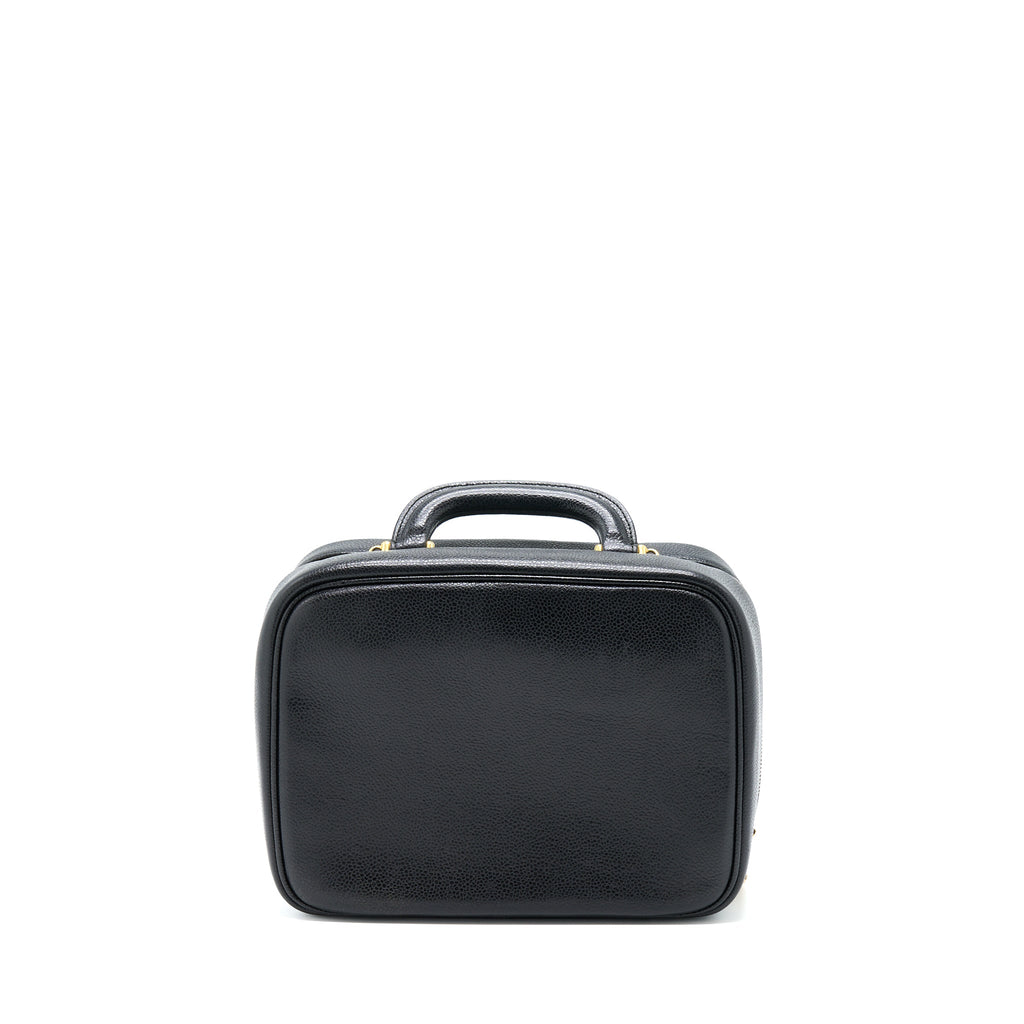 Chanel Vintage CC Logo Vanity Caviar Black