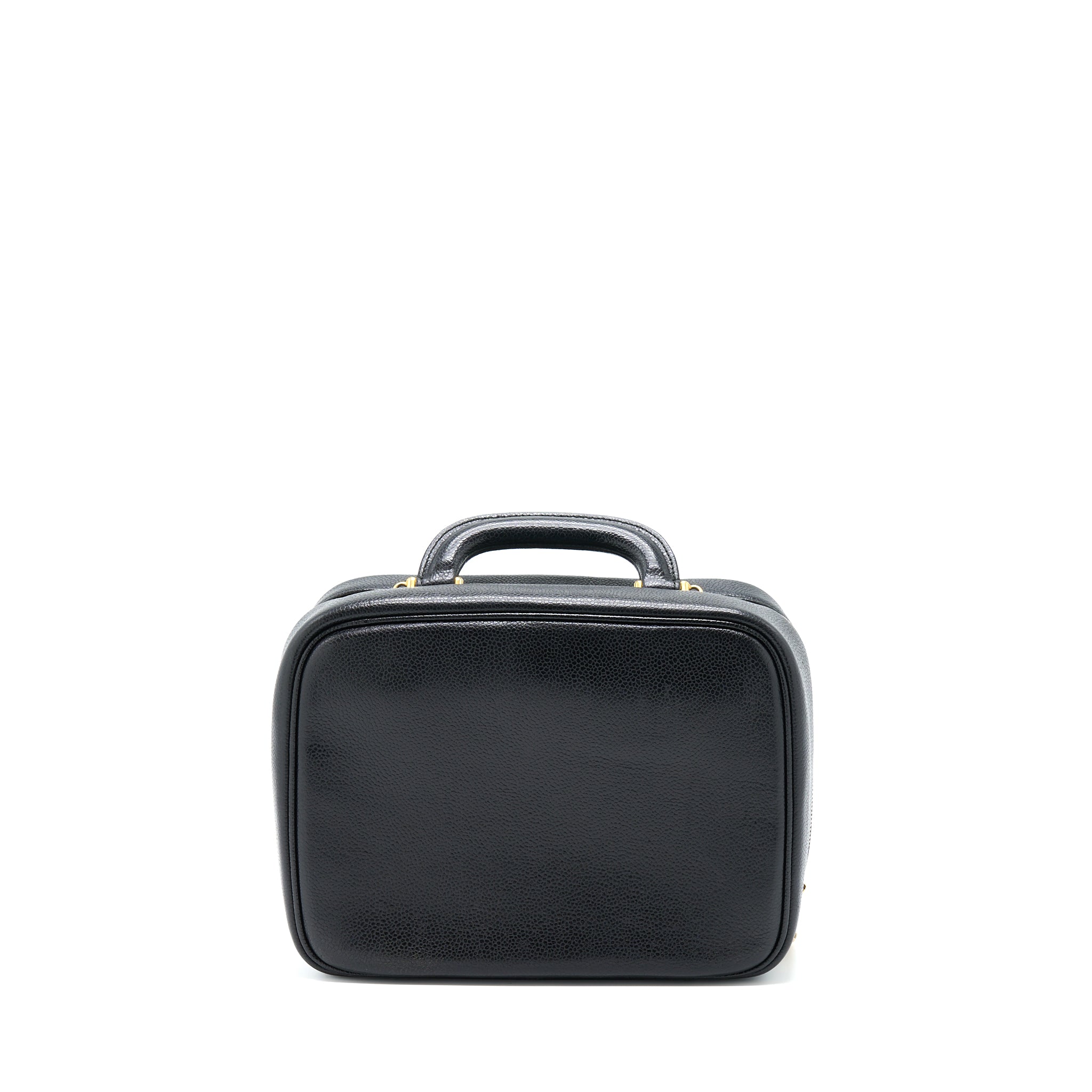 Chanel Vintage CC Logo Vanity Caviar Black