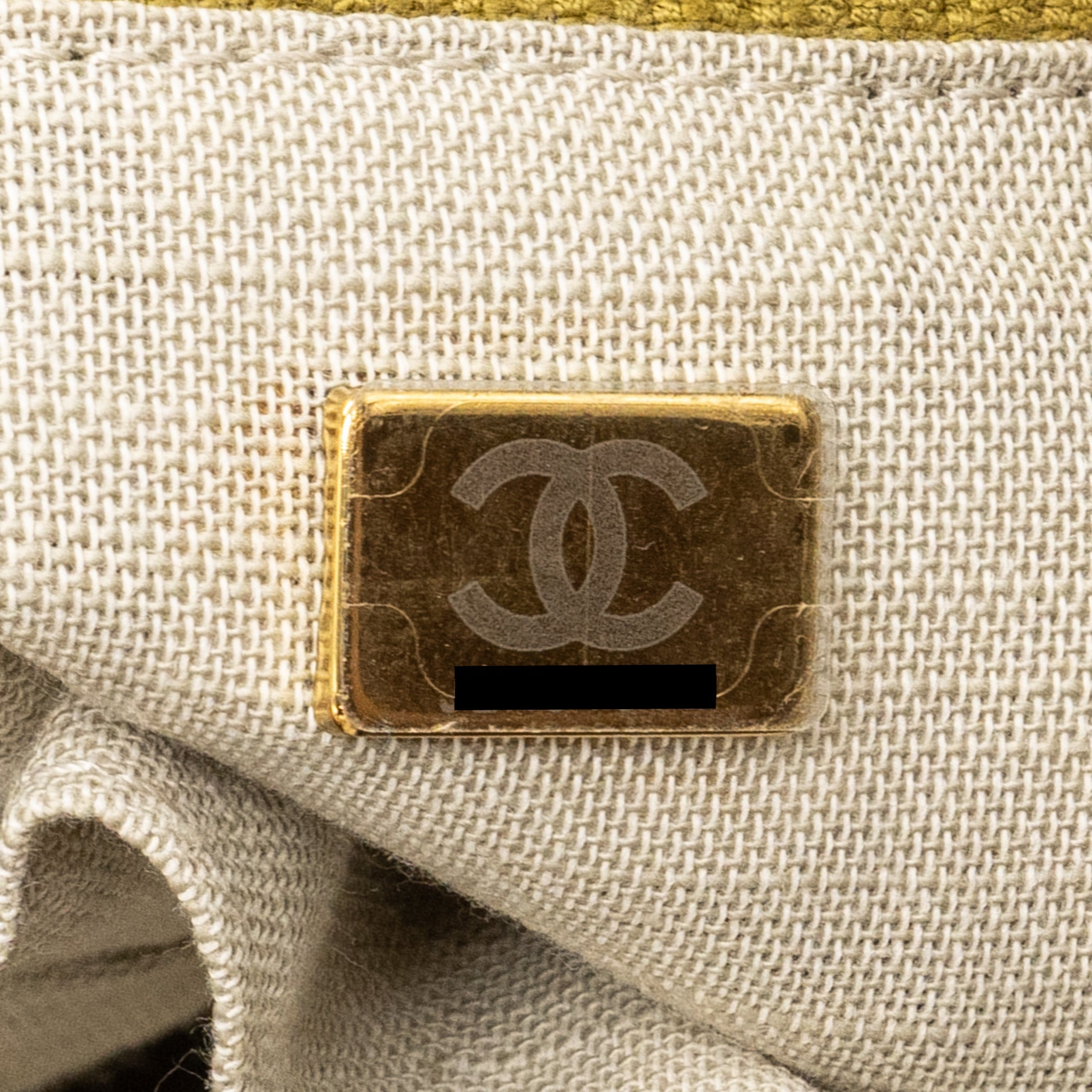 Chanel Deauville Tote Bag Canvas Olive Green L (microchip)
