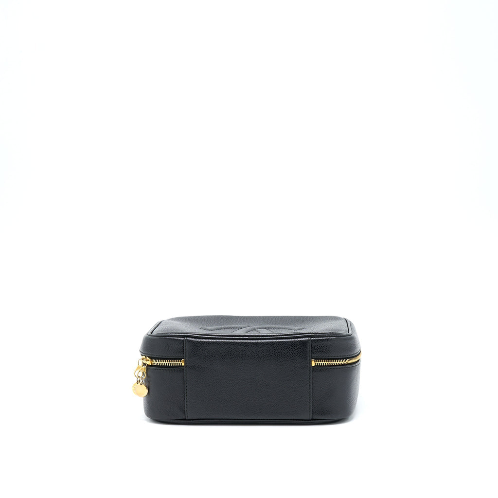 Chanel Vintage CC Logo Vanity Caviar Black